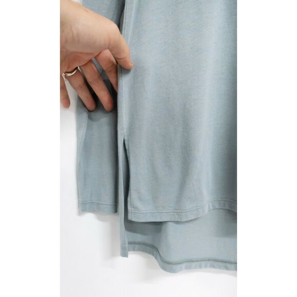 Theory Parkopia Pima Cotton Modal Blend Grey Blue Long Sleeve Crewneck T Shirt L - Picture 7 of 8